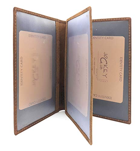 Jockey Club Zander - Funda de piel para documentos de pesca, carné de discapacitados, pasaporte, carnet de armas, permiso de caza, etc.