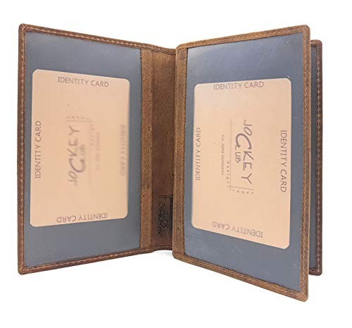 Jockey Club Zander - Funda de piel para documentos de pesca, carné de discapacitados, pasaporte, carnet de armas, permiso de caza, etc.