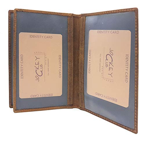 Jockey Club Zander - Funda de piel para documentos de pesca, carné de discapacitados, pasaporte, carnet de armas, permiso de caza, etc.