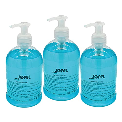 Jofel Gel hidroalcohólico - Pack 3 botellas, 3 x 500 ml