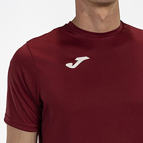Joma Combi - Camiseta de Manga Corta, Hombre, Rojo (Burdeos), M