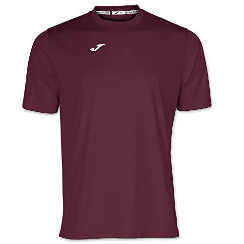 Joma Combi - Camiseta de Manga Corta, Hombre, Rojo (Burdeos), M