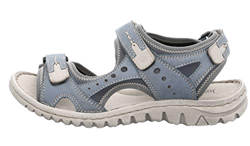 Josef Seibel Lucia 17, Sandalias de Talón Abierto Mujer, Azul (Hellblau-Kombi 904 521), 43 EU
