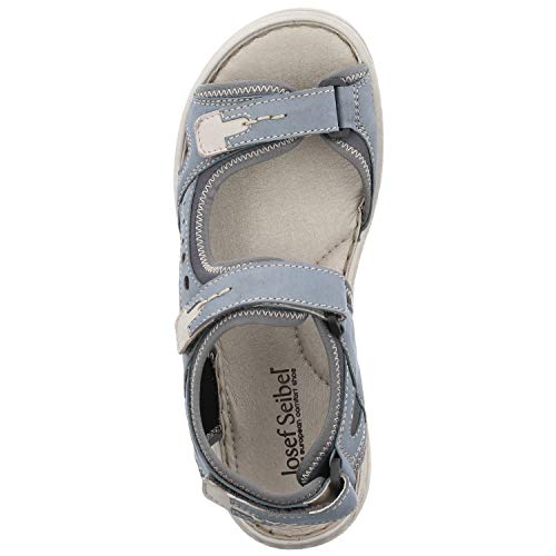 Josef Seibel Lucia 17, Sandalias de Talón Abierto Mujer, Azul (Hellblau-Kombi 904 521), 43 EU