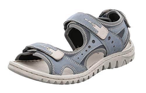 Josef Seibel Lucia 17, Sandalias de Talón Abierto Mujer, Azul (Hellblau-Kombi 904 521), 43 EU