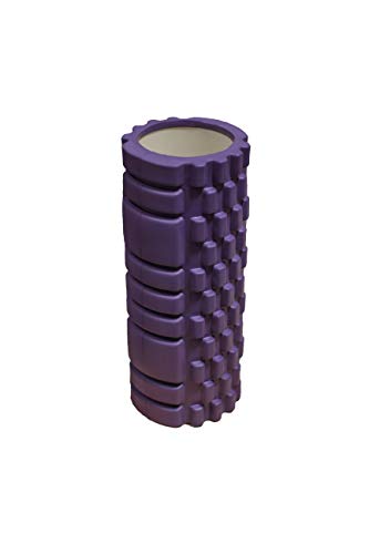 JOWY Rodillo de Espuma Hueco Foam Roller | Rodillo Masaje Muscular, Ejercicios de Equilibrio y Rehabilitación 33 cm Violeta
