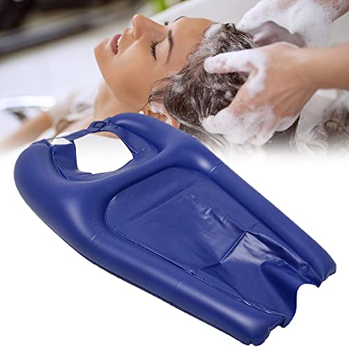 JSSEVN Lavacabezas hinchable de PV, bandeja de champú, portátil, para mesita de noche, para personas mayores, embarazadas, lesionadas, tumbonas, en casa