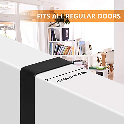 JSVER Perchero para Puerta 5 Ganchos, Colgador para Puertas Bambú Perchero de Puerta de Baño Gancho Puerta Colgador de Ropa para Cocina, Dormitorio, Gabinete, Cajón, etc