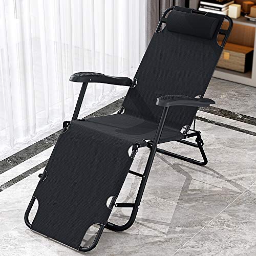 JU FU Tumbona Cero Sillón Gravedad, Al Aire Libre De La Gravedad De Plegado Sillón Cama Oficina Almuerzo Descanso, El Hospital Acompañando Plegable Silla De Salón sillones reclinables (Color : A)