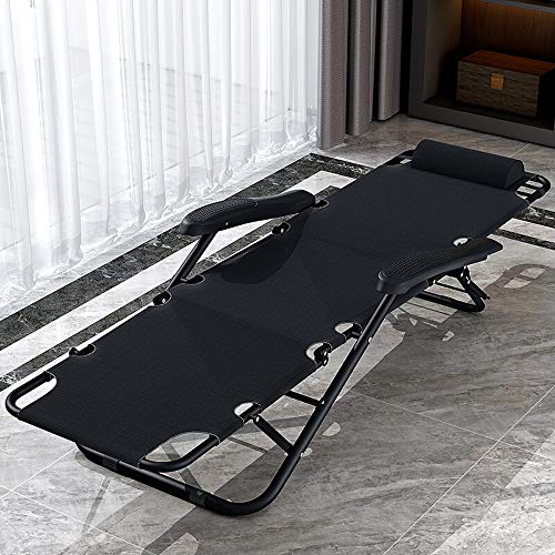 JU FU Tumbona Cero Sillón Gravedad, Al Aire Libre De La Gravedad De Plegado Sillón Cama Oficina Almuerzo Descanso, El Hospital Acompañando Plegable Silla De Salón sillones reclinables (Color : A)