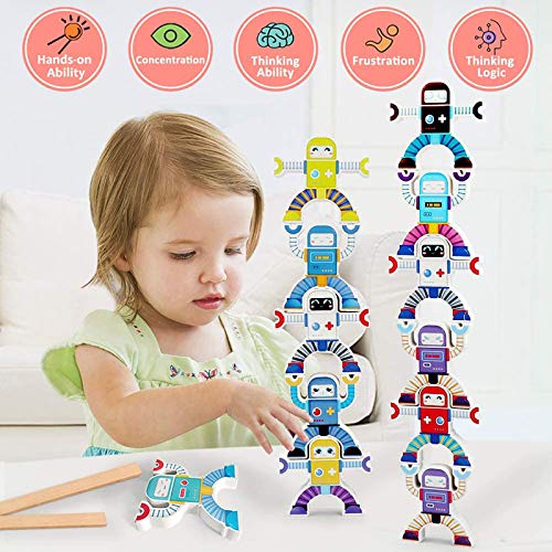 Juego apilamiento Madera, Tiray Ledy educativos Hercules Acrobatic Troupe Interlock Toys, Juegos de Bloques de Equilibrio Juguetes para niños pequeños para niños de 3 4 5 6 años Niños