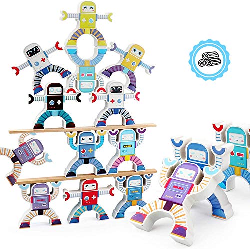 Juego apilamiento Madera, Tiray Ledy educativos Hercules Acrobatic Troupe Interlock Toys, Juegos de Bloques de Equilibrio Juguetes para niños pequeños para niños de 3 4 5 6 años Niños
