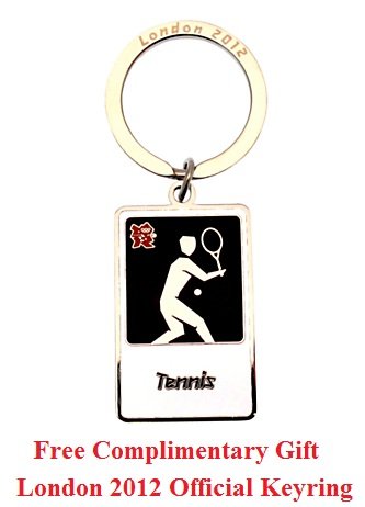 Juego de 2 imanes de metal con diseño de Jack & ParalOlympics de Londres 2012 para frigorífico, diseño oficial de los Juegos Olímpicos y Paralímpicos de Londres 2012 + llavero oficial de tenis y fútbol