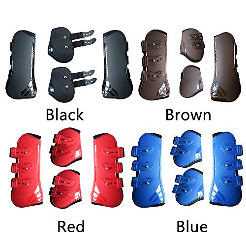 Juego de 4 botas deportivas de neopreno, para tendón de caballo, protección de piernas, equipo ecuestre para saltar, montar y doma
