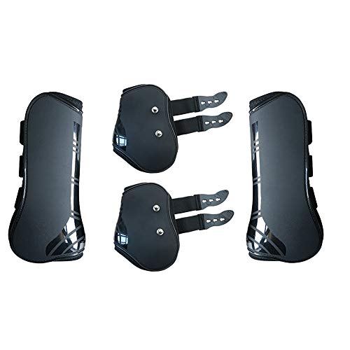Juego de 4 botas deportivas de neopreno, para tendón de caballo, protección de piernas, equipo ecuestre para saltar, montar y doma