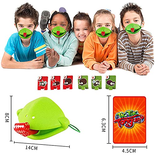 Juego De 4 Piezas De Lengua De Rana para Atrapar Insectos, Cubierta De Rana Que Saca La Lengua Camaleón Codicioso Boca De Lagarto Divertido Juego De Cartas De Juguete