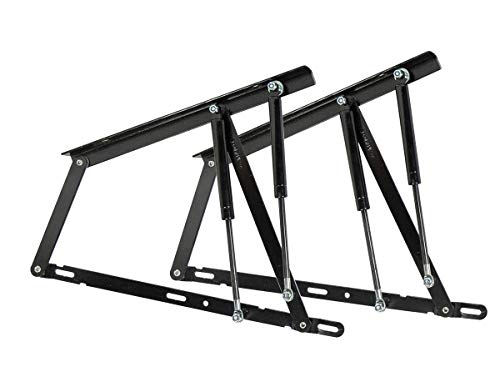 Juego de Dos bisagras con Doble pistón para canapé, Exclusiva con 4 Amortiguadores incluidos, Especial para canapés con colchones Pesados 150cm
