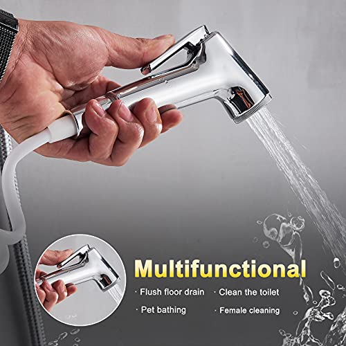 JUNSHENG LED Panel de Ducha,Acero Inoxidable Columna de Hidromasaje Para Baño Con LED Alcachofas + LCD Pantalla de Temperatura + 6 Salida de Agua,Negra Moderna