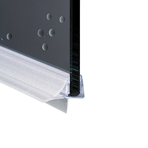 Junta de ducha perfil horizontal de repuesto con tapón suave Gotero | Cristal 6 mm 8 mm EC-10-604 (95)