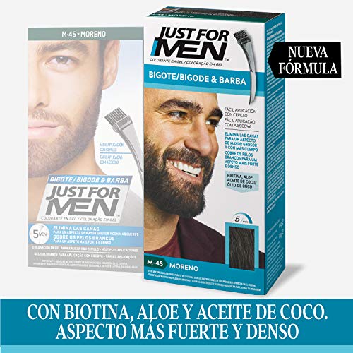 Just For Men Tinte Colorante En Gel Para Barba Y Bigote - Moreno (Formula Mejorada) M-45