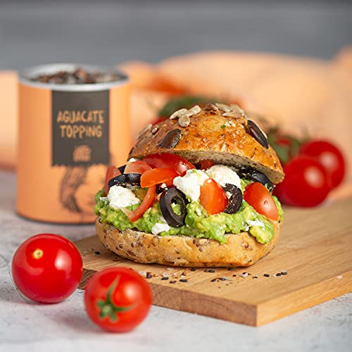 Just Spices Aguacate Topping Caja de 4 I La mezcla de especias para el aguacate I También para ensaladas y cuencos I Práctica caja de 4