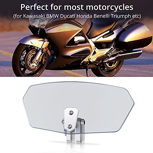 Justech Parabrisas Universal de la Motocicleta Deflector de Viento Ajustable para Motos Durable - Color Ahumado