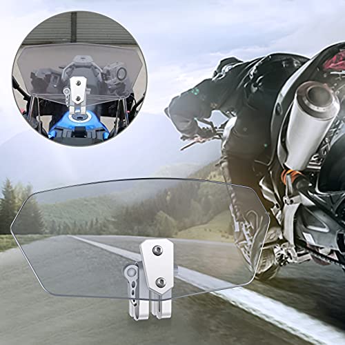 Justech Parabrisas Universal de la Motocicleta Deflector de Viento Ajustable para Motos Durable - Color Ahumado