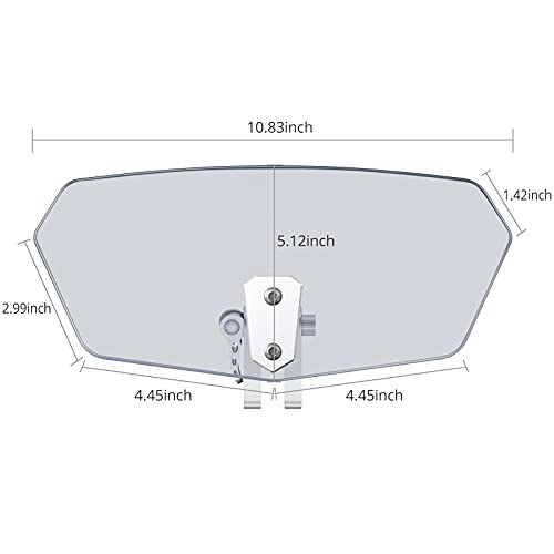 Justech Parabrisas Universal de la Motocicleta Deflector de Viento Ajustable para Motos Durable - Color Ahumado