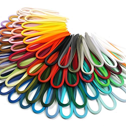 JUYA Quilling Conjunto de Papel por Tant 72 colores y 72 paquetes, ancho de papel 3 mm