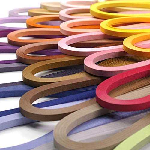 JUYA Quilling Conjunto de Papel por Tant 72 colores y 72 paquetes, ancho de papel 3 mm