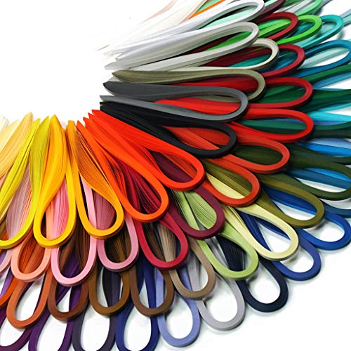 JUYA Quilling Conjunto de Papel por Tant 72 colores y 72 paquetes, ancho de papel 3 mm