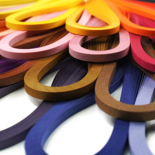 JUYA Quilling Conjunto de Papel por Tant 72 colores y 72 paquetes, ancho de papel 3 mm