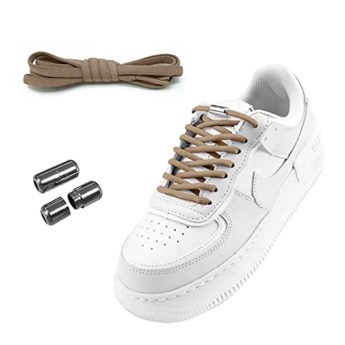 JYSDCXC Cordones Marrón - Cordones Elásticos Niños, Cordones Redondos de Goma para Zapatillas, Duraderos y Resistentes, para Niños y Adultos
