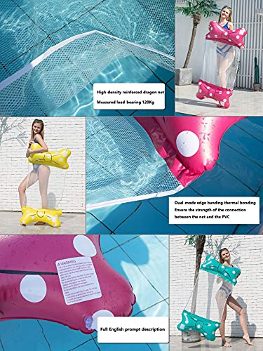 KaishuaiHamaca Flotante,4 En 1Hamaca Inflable Tumbona Plegable Colchoneta Hinchable Flotador Piscina Playa para Adultos Flotador Colchoneta hinchable(amarillo)