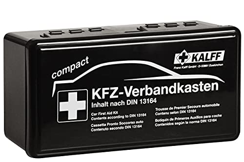 Kalff 41620304 - Botiquín de primeros auxilios (DIN 13164, muy pequeño, con folleto de primeros auxilios, 2 unidades)