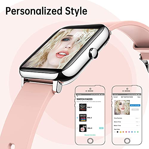 KALINCO Reloj Inteligente Hombre Mujer, Smartwatch Hombre con Oxígeno Sanguíneo Presión Arterial Frecuencia Cardíaca Sueño, Reloj Deportivo para Android iOS