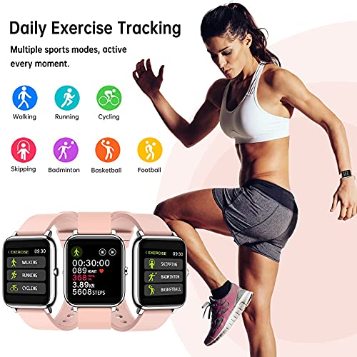 KALINCO Reloj Inteligente Hombre Mujer, Smartwatch Hombre con Oxígeno Sanguíneo Presión Arterial Frecuencia Cardíaca Sueño, Reloj Deportivo para Android iOS