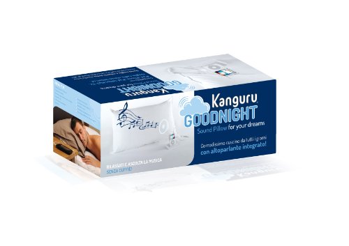 Kanguru Goodnight - Almohada Musical (50% algodón, 50% poliéster) con Altavoces Integrados