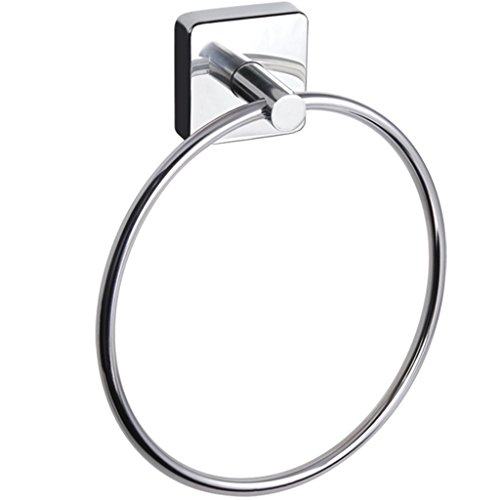Kapitan Quattro Anillo de Toalla de Baño 17 cm Forma cuadrada 18/10 Acero Inoxidable Autoadhesivo Montado en la Pared, Fabricado en la Europa, 20 Años de Garantía