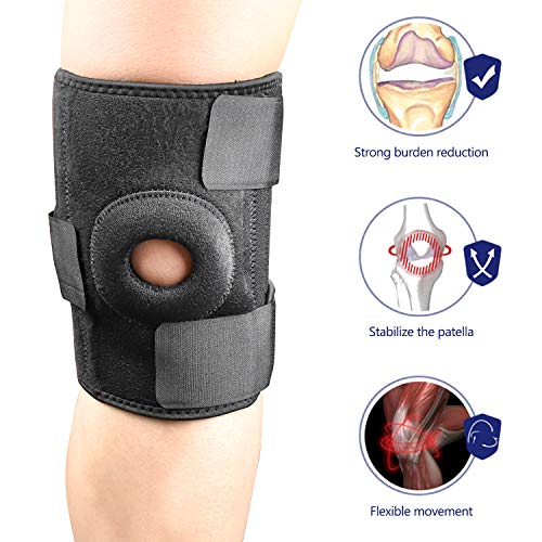 KARAA Rodillera Menisco, 2 pcs Rodillera Deportiva de Nylón, Rodillera Menisco y Ligamentos para Ambas Rodillas, para Aliviar dolor Gym Correr y Fútbol