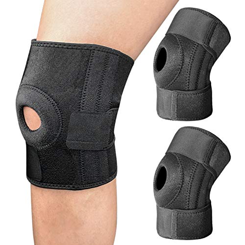 KARAA Rodillera Menisco, 2 pcs Rodillera Deportiva de Nylón, Rodillera Menisco y Ligamentos para Ambas Rodillas, para Aliviar dolor Gym Correr y Fútbol