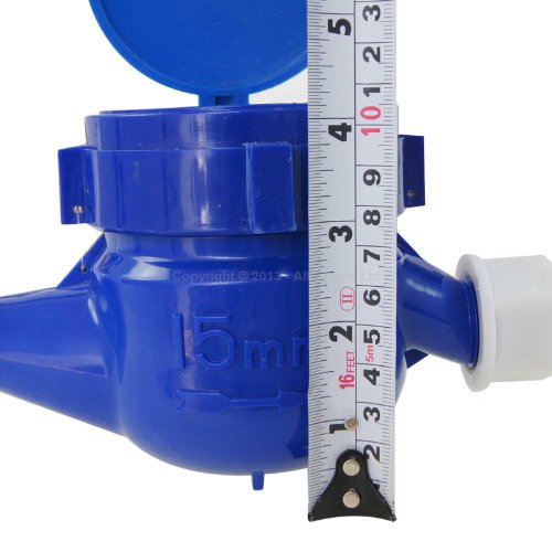 KATSU Medidor de Agua Fría, Medidor de Flujo de Agua Doméstico de Jardín de Plástico ABS de 15 mm, Tipo Húmedo 15180515