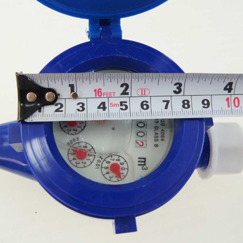 KATSU Medidor de Agua Fría, Medidor de Flujo de Agua Doméstico de Jardín de Plástico ABS de 15 mm, Tipo Húmedo 15180515