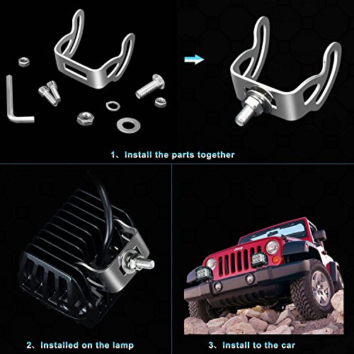 KAWELL cañón de lado doble LED cubo 45 W LED luz de trabajo Off road LED luz brillante para SUV camión coche