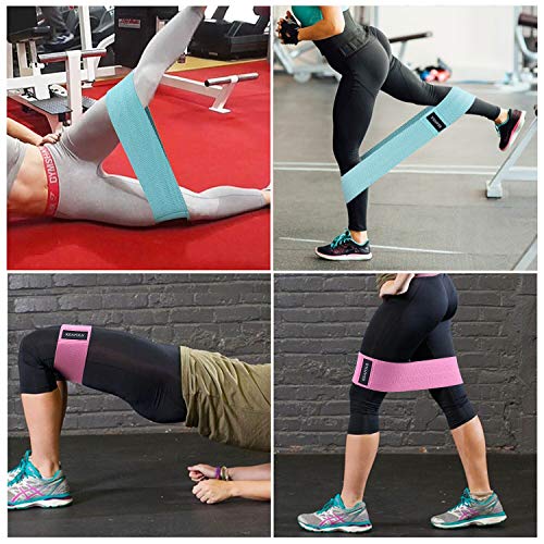 KEAFOLS Bandas de Resistencia 3 Niveles Bandas Elásticas Musculacion Antideslizantes Banda de Fitness para Gluteos Cadera Piernas Brazos Yoga Pilates Fitness Crossfit Mujer y Hombre