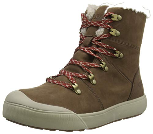 KEEN Elena Hiker Waterproof, Botas para Senderismo Mujer, Sea Lion Plaza Taupe, 36 EU