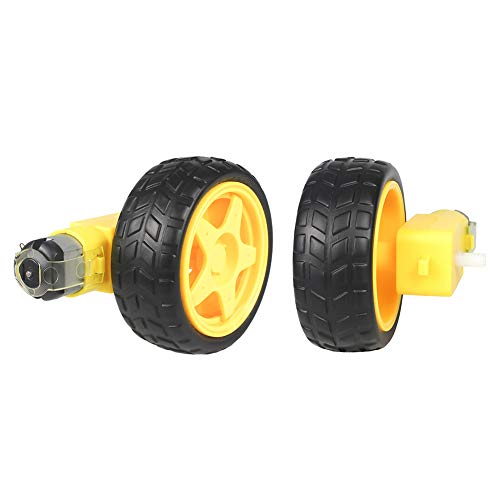 KeeYees L298N Tarjeta de Controlador de Motor Módulo de Control de Motor Paso a Paso Puente Doble H con Motor de CC y Rueda para Inteligente Automóvil Compatible con Arduino