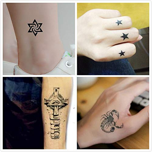 Keleily Tatuajes Temporales Adultos 30 Hojas Tatuajes Falsos Temporales para Brazos, Piernas, Cara, Escorpión, Cabeza de Lobo, Dragón, Cabeza de Calavera, Espada, Tribu