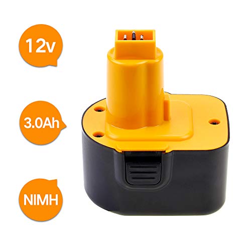 Kengdor 12V 3.0Ah Batería de Repuesto para Dewalt Ni-MH DC9071 DE9071 DE9072 DE9074 DE9075 DE9037 DE9501 DW9071 DW9072 152250-27 397745-01