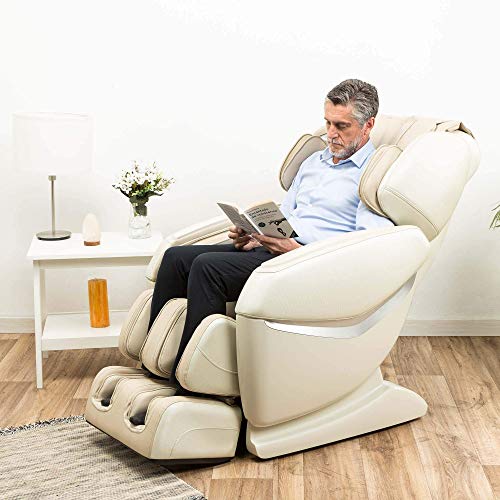KENSHO® Sillón de Masaje - Beige (Modelo 2021) - Presoterapia con Aire, Reflexoterapia de pies, Termoterapia de Espalda, Gravedad y Espacio “Cero”, Sonido Envolvente 3D, Bluetooth
